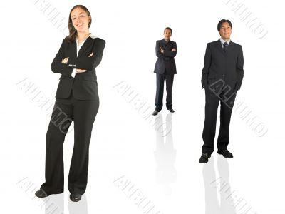 business team - 2 men 1 woman