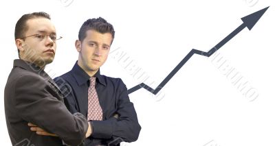 business men with graph