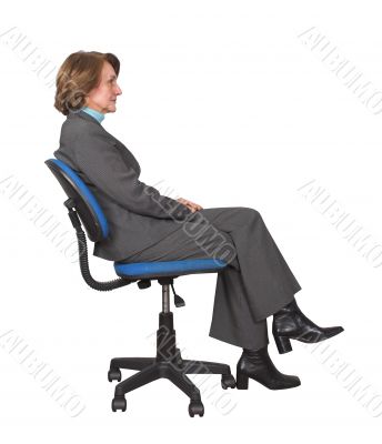 business woman on an office chair