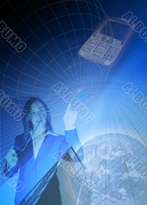 blue business-technology background