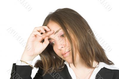 business woman tired after work