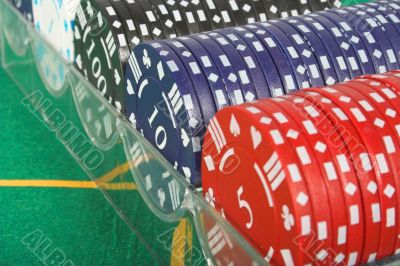 casino chips perspective