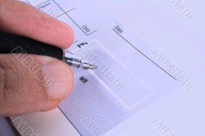 signing a cheque