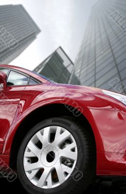 red car - corporate environment