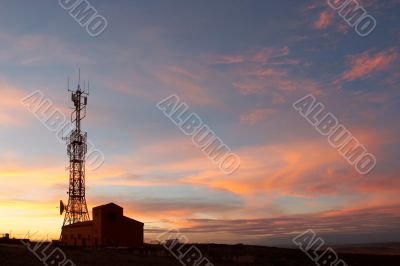 Communication tower showing antennas
