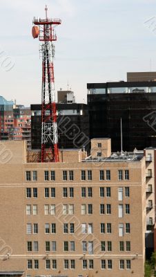 Brown Building with Cell Tower