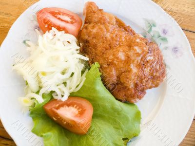 Fried meat with vegetables