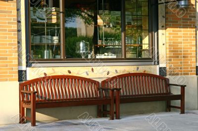 Benches at Restaurant