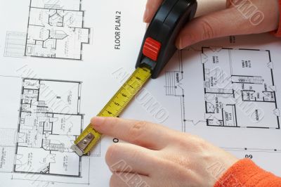 measure and architectural plan