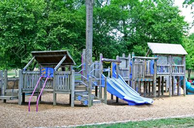 Blue Playground in Park