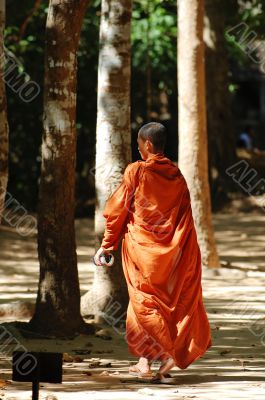 A walking monk