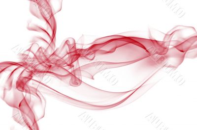 Red smoke over white