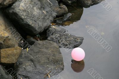 Pink Balloon in Foul Water