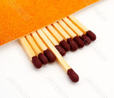 One match stick spent among match sticks