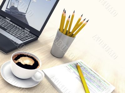 Office in the morning