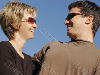 Couple laughing