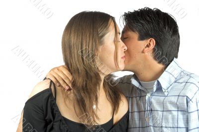 couple in love kissing