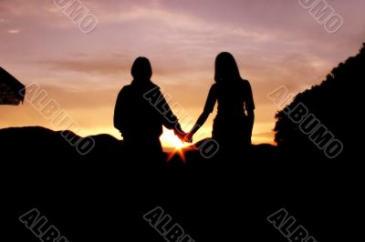 Andes sunset - couple