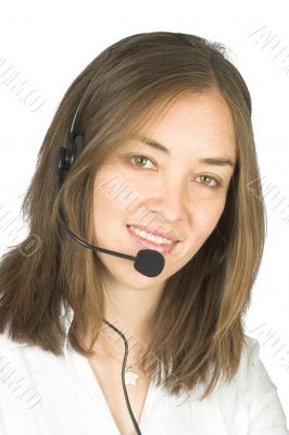 beautiful business customer services rep