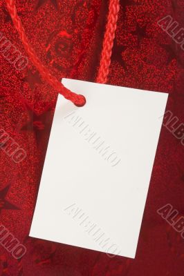 red gift tag