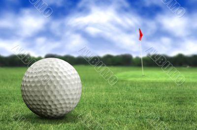 golf ball in a course