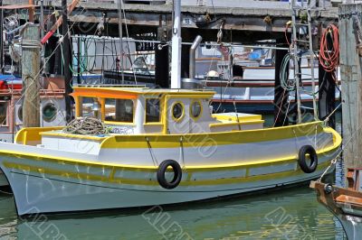 Yellow and White Boat