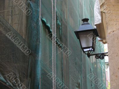 Facade of a under repair house