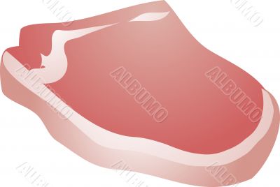 Raw pork chop