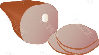 Leg of ham illustration