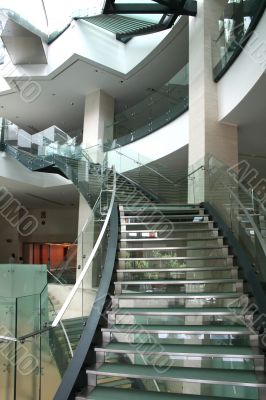 Glass stairs