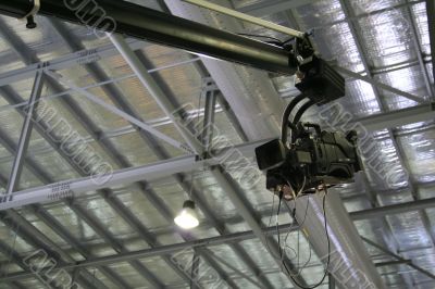 Hanging television camera