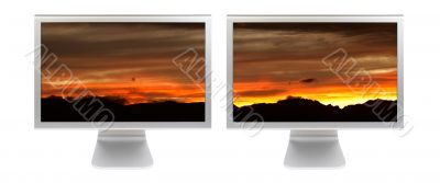 Two flat panels lcd