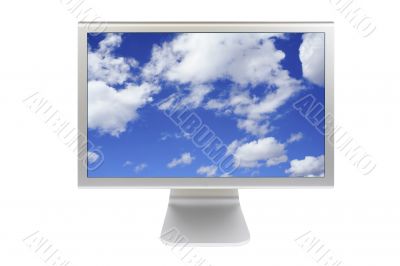 Flat panel lcd computer monitor