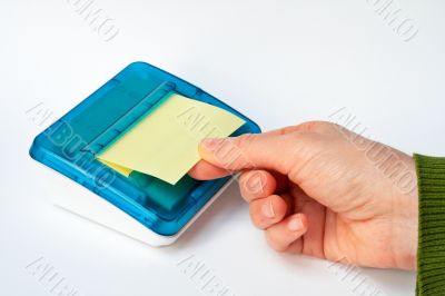 blank note on hand blank note on hand