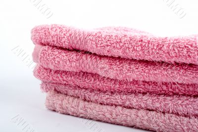 Pink towels stacked Pink towels stacked