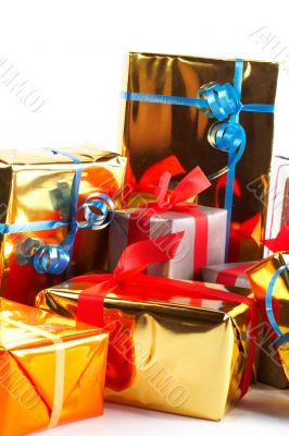 Detail of assortment of gift boxes