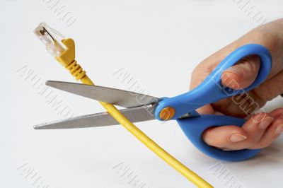 Network cable cutting Network cable cutting