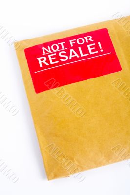 Envelope with red sticker Envelope with red sticker