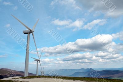 Wind turbines farm Wind turbines farm