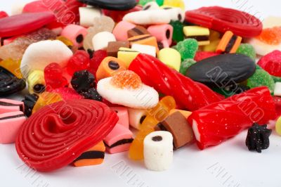 Detail of colorful sweets background