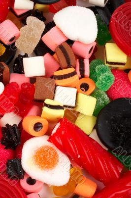 Detail of colorful sweets background