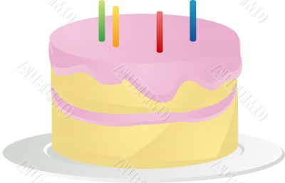 Birthday cake illustration