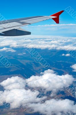 Aerial view from airplane