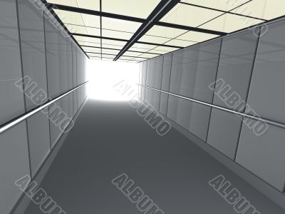 Corridor leading to light