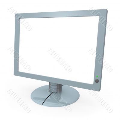 Computer monitor with blank screen