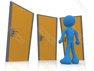 In Front Of Three Doors