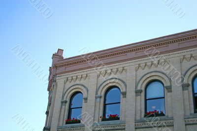 Old Office with Red Flowers