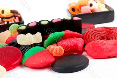 Detail of colorful sweets background