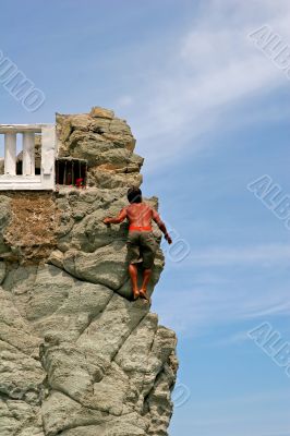 Cliff Diver Climbing