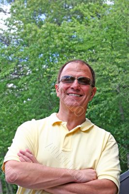 Smiling Man in Sunglasses